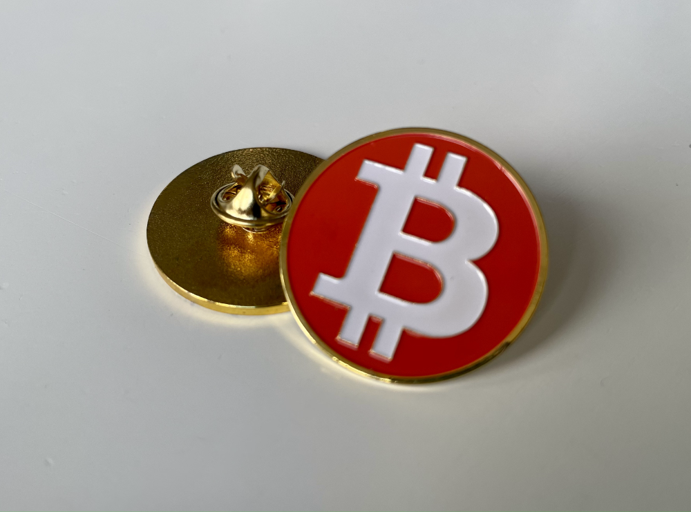 Orange Bitcoin Symbol Pin - Image 2